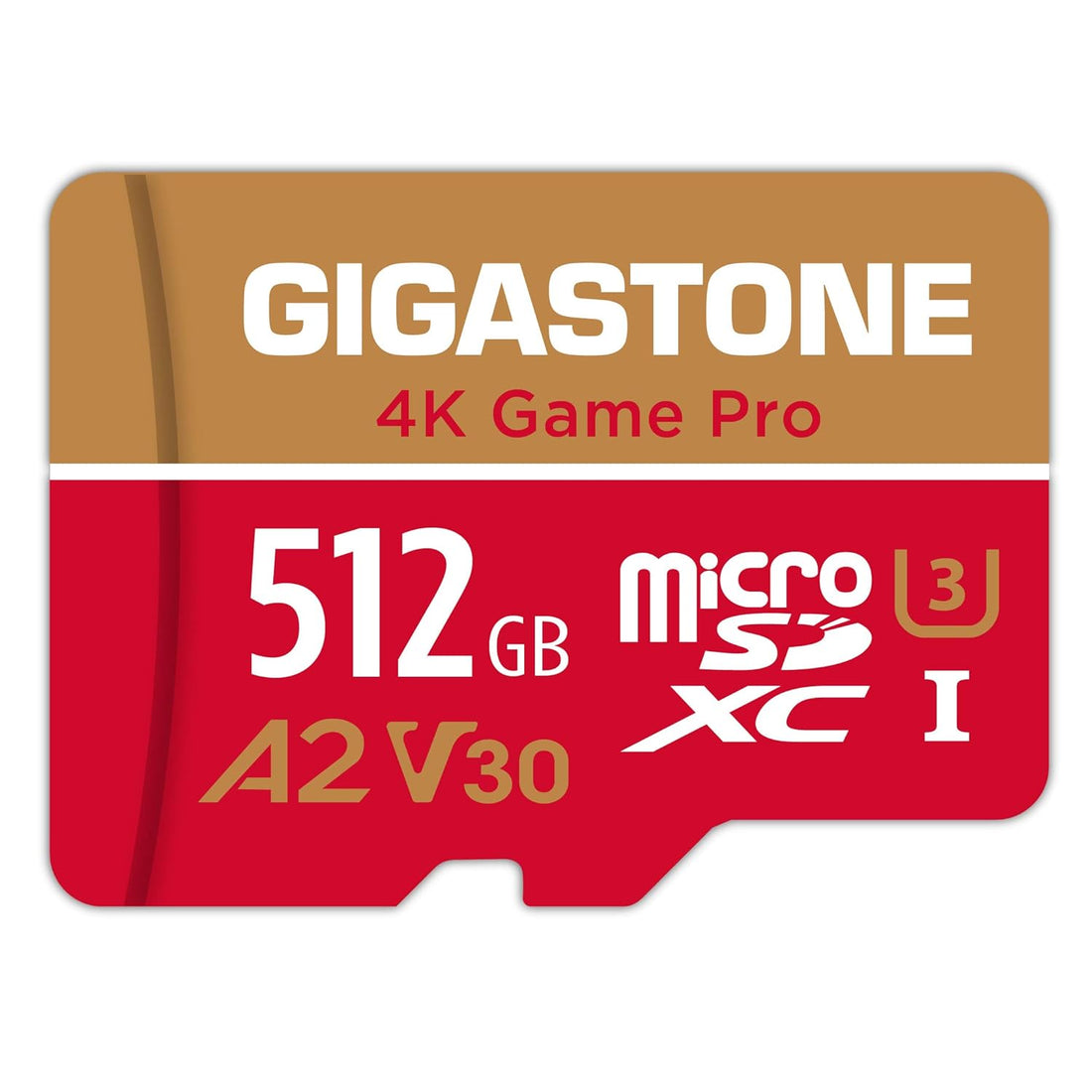 [Gigastone] 512GB Micro SD Card, 4K Game Pro, MicroSDXC Memory Card for Nintendo-Switch, GoPro, Security Camera, DJI, Drone, UHD Video, R/W up to 100/60MB/s, UHS-I U3 A2 V30 C10