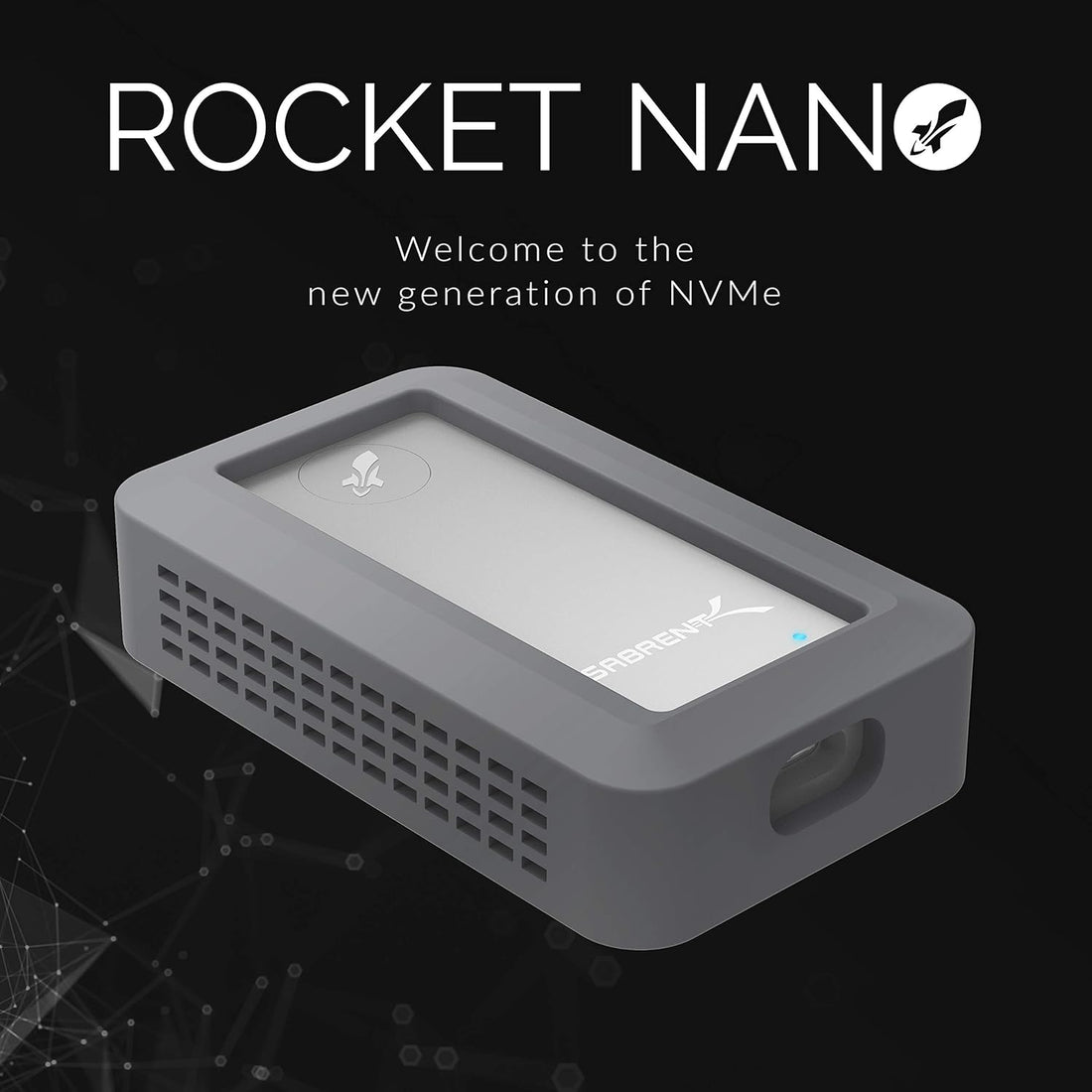 SABRENT Rocket Nano Rugged 1TB USB 3.2 10Gb/s External Aluminum Water Proof [IP67] SSD with Bumper Guard in Grey (SB-1TB-NAWP)