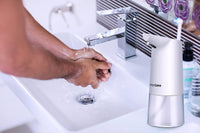 HyeGene Premium Automatic Liquid Soap Dispenser | 12oz / 350ml | Infrared Motion Sensor, Hand Soap Dispenser Automatic for Kitchen Sink, Bathroom, Laundry, Hotel, Restaurant