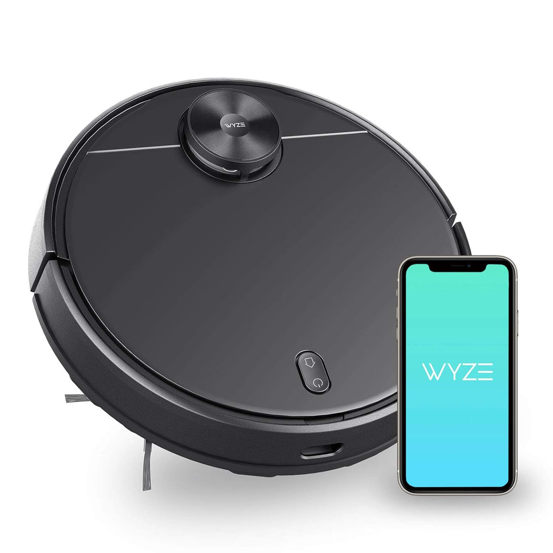 Wyze Robot Vacuum Home Cleaner with Wi-Fi Connected, 2100Pa Strong Suction Robotic Cleaner, Self-Charging Robot Vacuum for Pet Hair, Cleans Hard Floors & Carpet, Laser Navigation, Virtual Walls