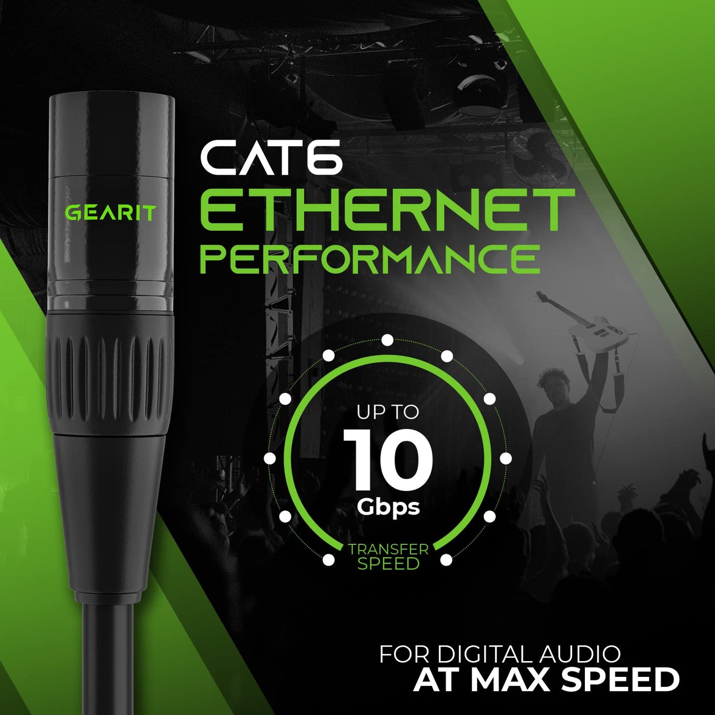 GEARit 4CH Extender & 25ft EtherCon-Compatible Cable – Back View