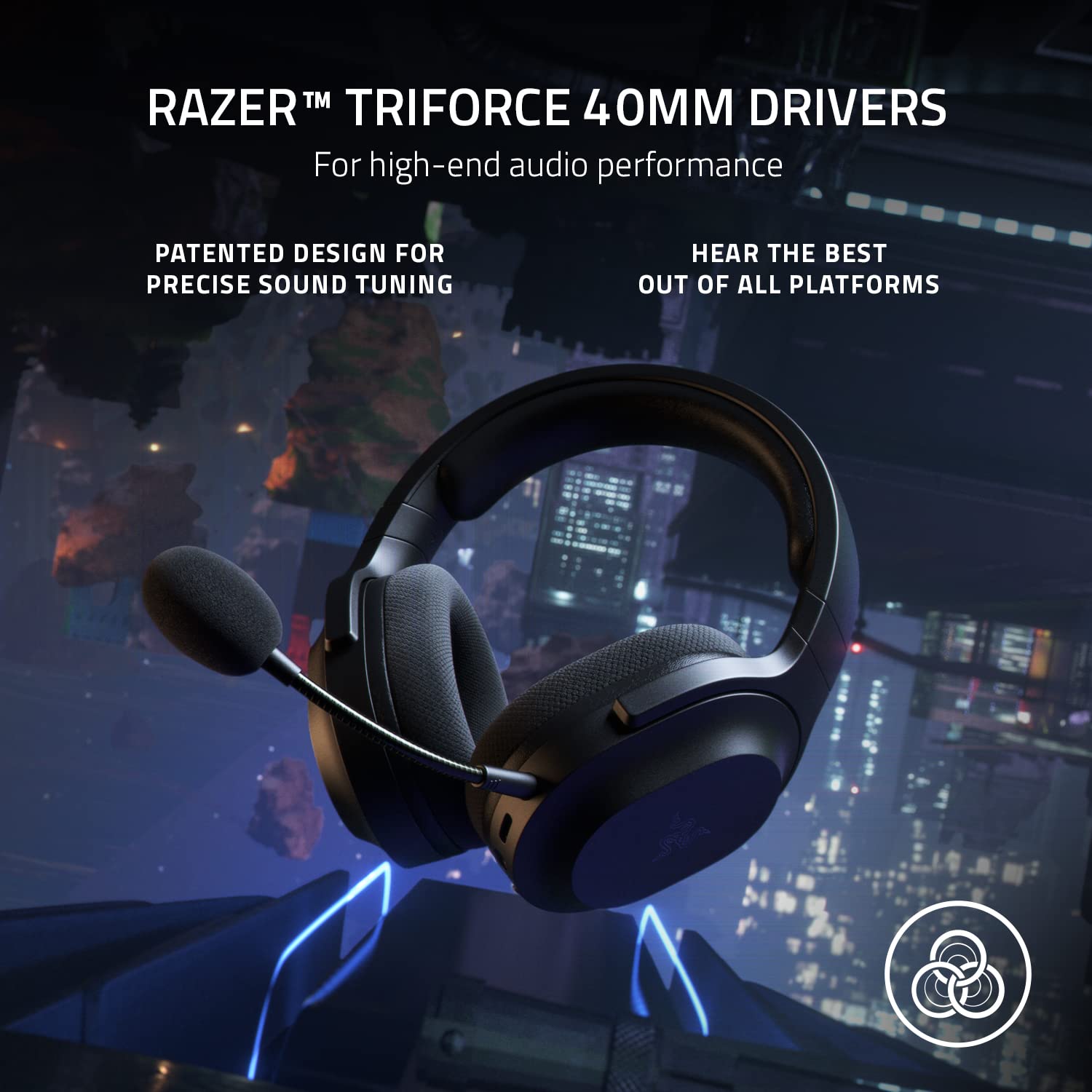 Razer Barracuda X Wireless Multi-Platform Gaming and Mobile Headset: 250g Ergonomic Design - Triforce HyperClear Cardioid Mic - On-Headset Controls - 20hrs Battery Life with USB-C Charging