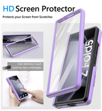 Vihibii for Galaxy Z Fold 5 Case with Card Holder (Purple)
