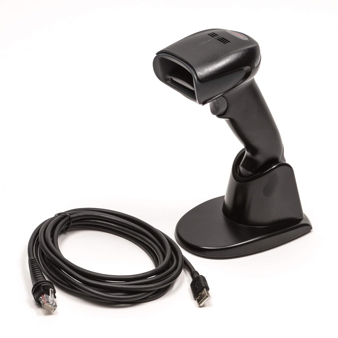 Xenon 1900g SR-2USB-2 Handheld 1D and 2D Barcode Reader with Integrated Ratchet Stand, Standard-Range Focus, Black