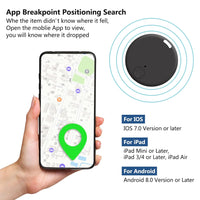 Aircawin Mini GPS Tracker, Key Item Finder Locator,No Monthly Fee App for iOS/Android 2023 Latest,Portable Anti-Lost Bluetooth Tag Item Tracker for Luggages/Kids/Pets/Phone/Wallet/Bag-2Pcs-Black+White