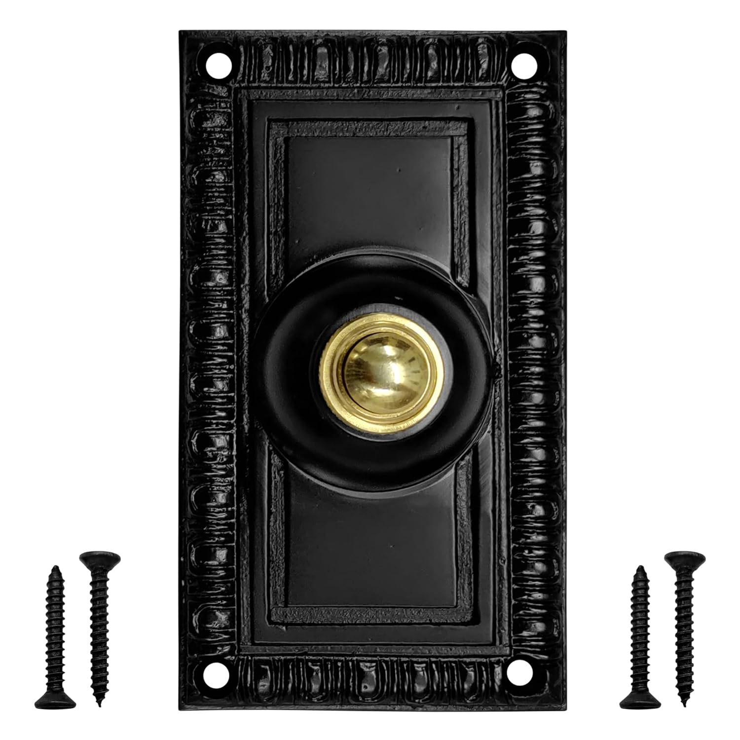 Akatva Door Bell Button – Bell Push Button – Doorbell Chime Wired - Doorbell Button Wired – Door Bell Ringer Button – Doorbell Button Replacement – Wired Doorbell Button - Antique Black Finish