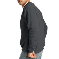 Hanes Men's EcoSmart Fleece Sweatshirt, Cotton-Blend Pullover, Crewneck Sweatshirt for Men (1 or 2 pack), Charcoal Heather, Medium