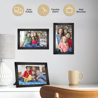 FRAMEO 10.1 inch WiFi Digital Picture Frame Smart Digital Photo Frame with IPS Touch Screen 1280x800 HD Electronic Picture Frame with 16GB Storage Share Photos and Videos Instantly via Frameo APP