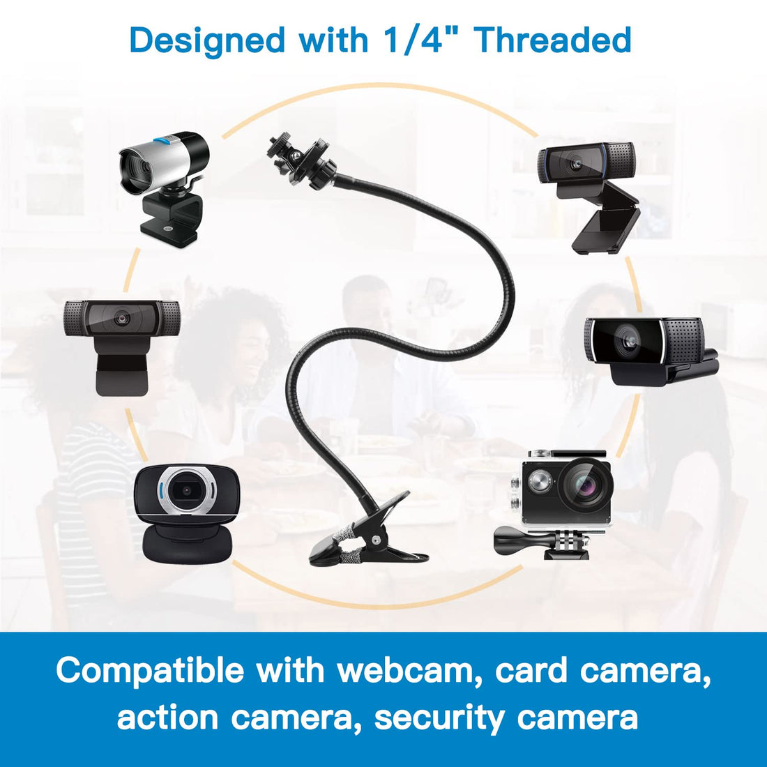 Pipishell 25 Inch Stand for Logitech Webcam C930e, C930, C920, C922x, C922, Brio 4K, C925e, C615