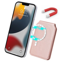 Cavor Magsafe Wallet for Apple Wallet Magsafe Magnetic Phone Magsafe Wallet 14 Pro Max/14 Pro/15/14 Plus/13/12 MagSafe Card Holder,Phone Wallet Stick On,Phone Case Credit for iPhone 15/13/12,Pink