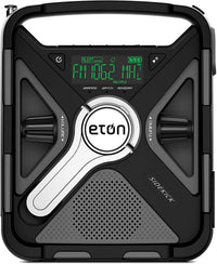 Eton Ultimate Camping AM/FM/NOAA Radio with S.A.M.E Technology, Smartphone Charging, Bluetooth, Giant Ambient Light and Solar Panel, NFRX5SIDEKICK