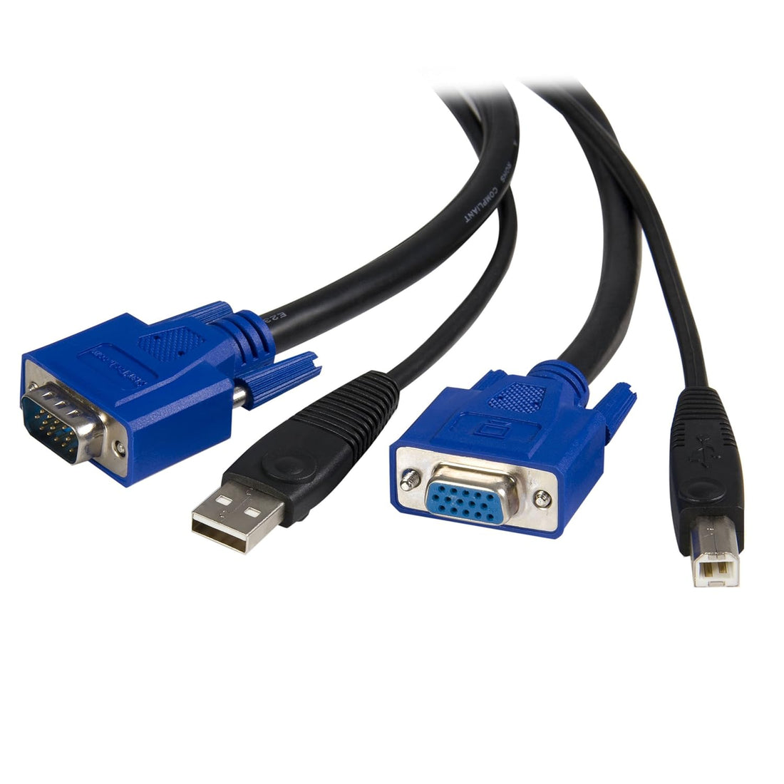 StarTech 15-Feet 2-in-1 Universal USB KVM Cable (SVUSB2N1_15)