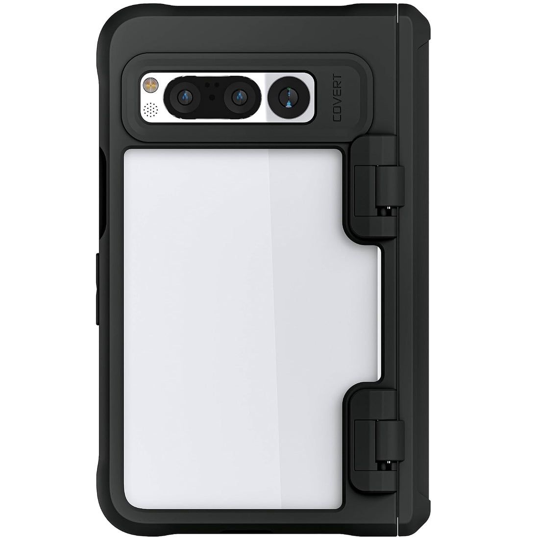 Ghostek COVERT Google Pixel Fold Case with Full Hinge Cover Shockproof Drop Protection Raised Bumper Protects Camera Lenses and OLED Screen Display Designed for 2023 Google Pixel Fold (7.6 IN) (Black)