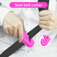 BSUXMAFG Car Safety Hammer, 3-in-1 Emergency Escape Tool with Window Breaker and Seat Belt Cutter, Safety Emergency Car Escape Tool for Car, Office, Home, Pink