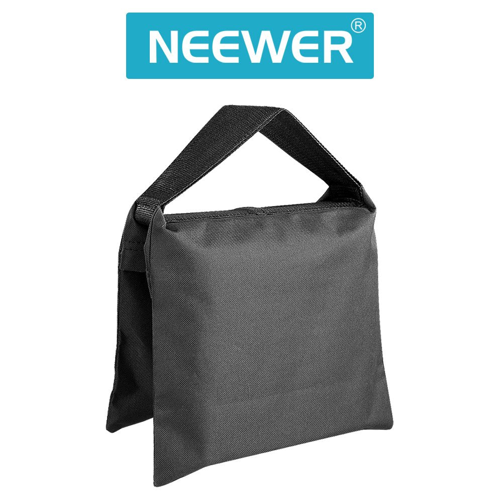 Neewer 6-Pack Heavy Duty Sandbag (Black) for Photo Studio Light Stands Boom Arms with 6-Pack Muslin Backdrop Spring Clamps Clips (Empty Sandbag)