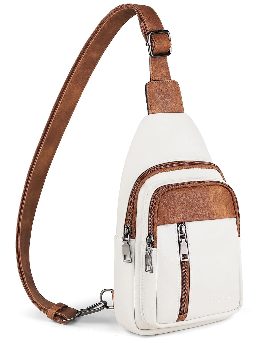 MASINTOR Sling Bag for Women - Crossbody Bags Fanny Pack with Vegan Leather - Adjustable Sling Backack for Travel