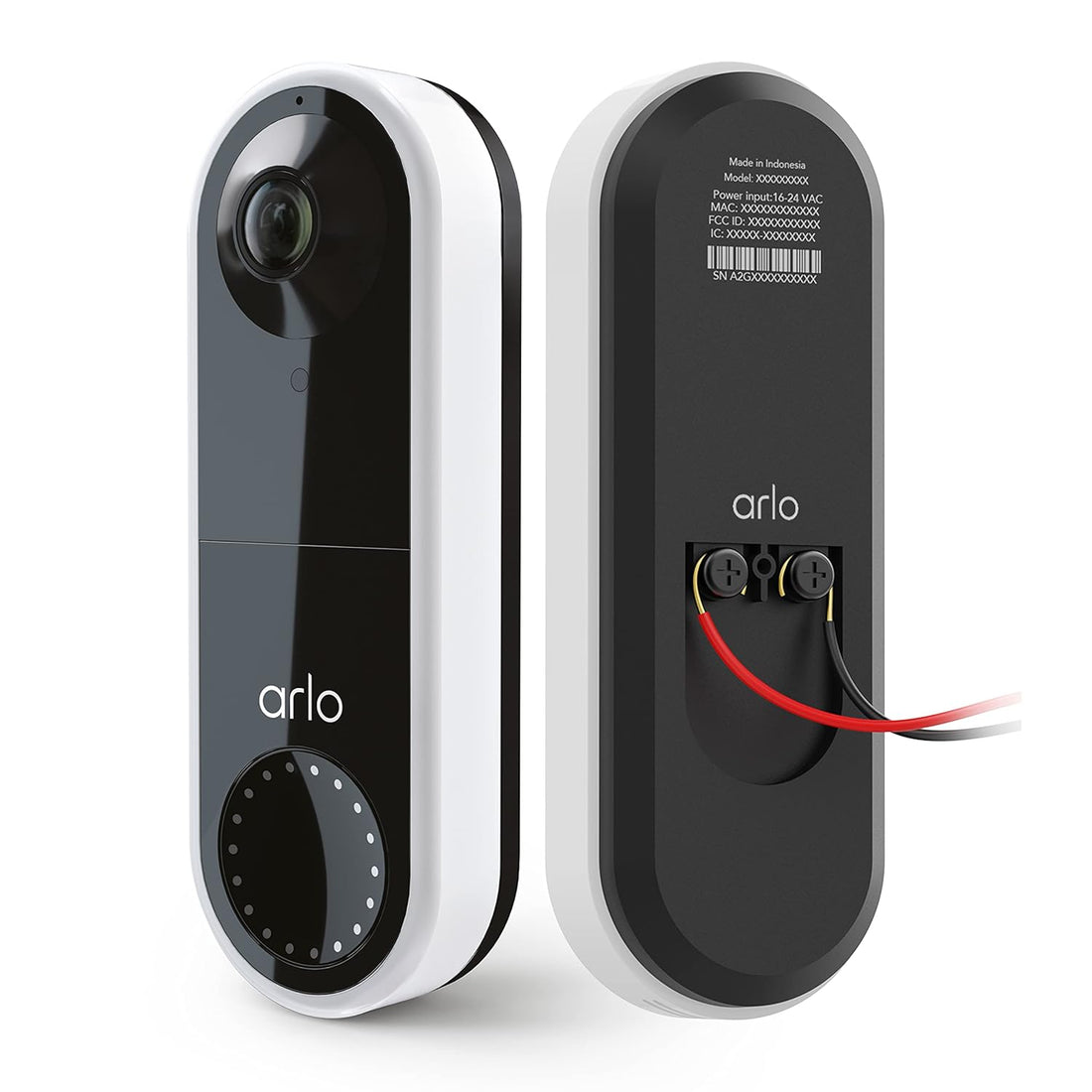 Arlo Video Doorbell | HD Video Quality, 2-Way Audio, Package Detection | Motion Detection and Alerts | Built-in Siren | Night Vision | Easy Installation (Existing Doorbell Wiring Required) | (AVD1001)