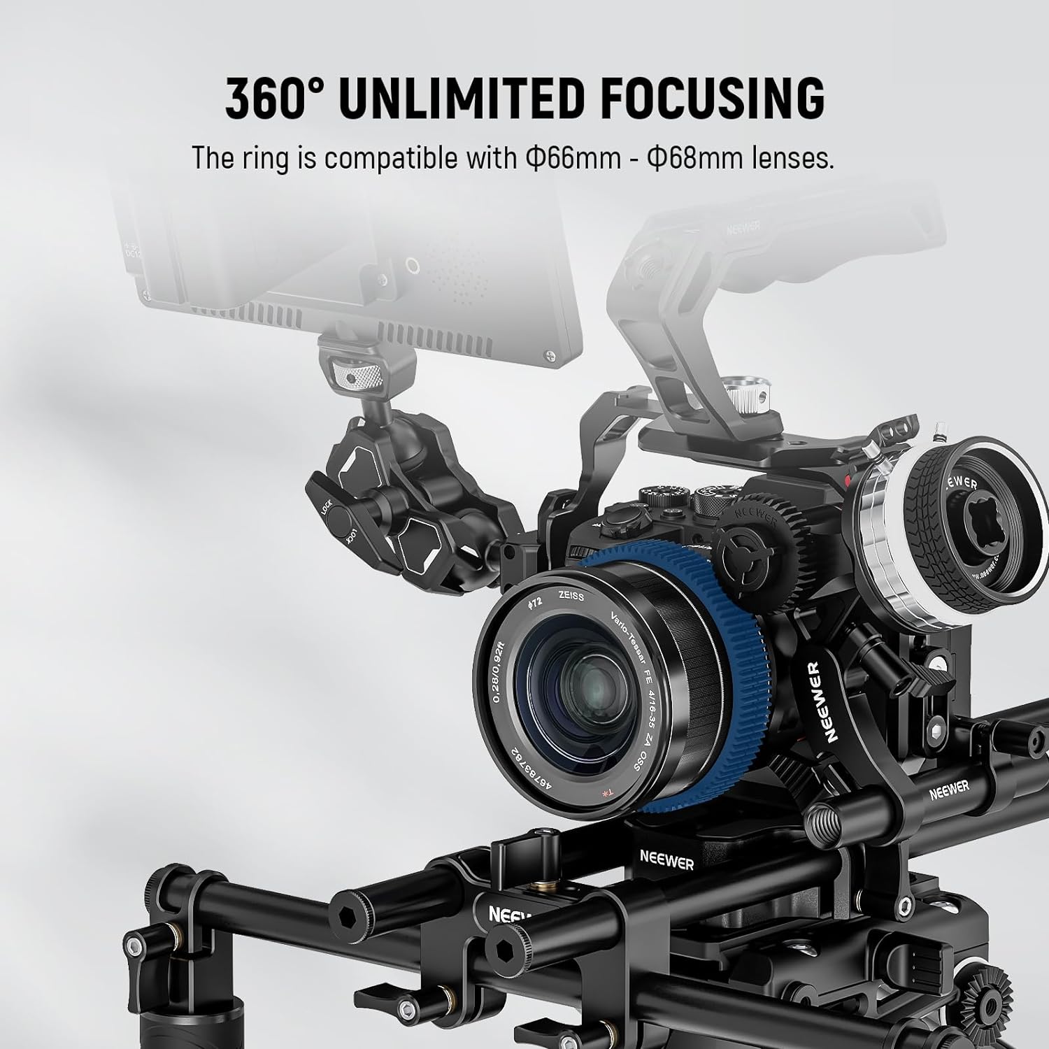 NEEWER PG008 Seamless Follow Focus Gear Ring 0.8 MOD for Ãƒ¸66-68mm Lens, Compatible with SmallRig Compatible with Tilta NEEWER Follow Focus for Canon Sony Nikon Fujifilm Panasonic Sigma Lens