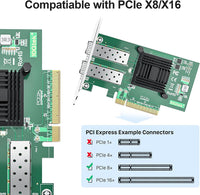 10Gtek for Intel 82599ES Chip Ethernet Converged Network Adapter X520-DA2