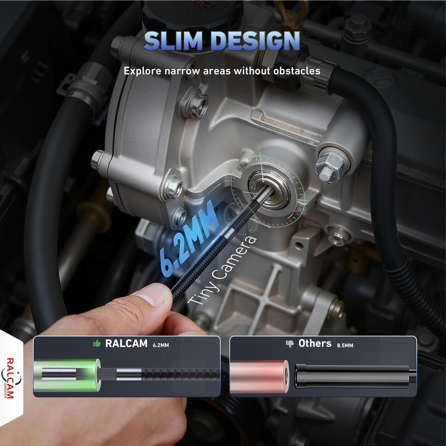 Ralcam 360 Articulating Borescope – Close-up Detail