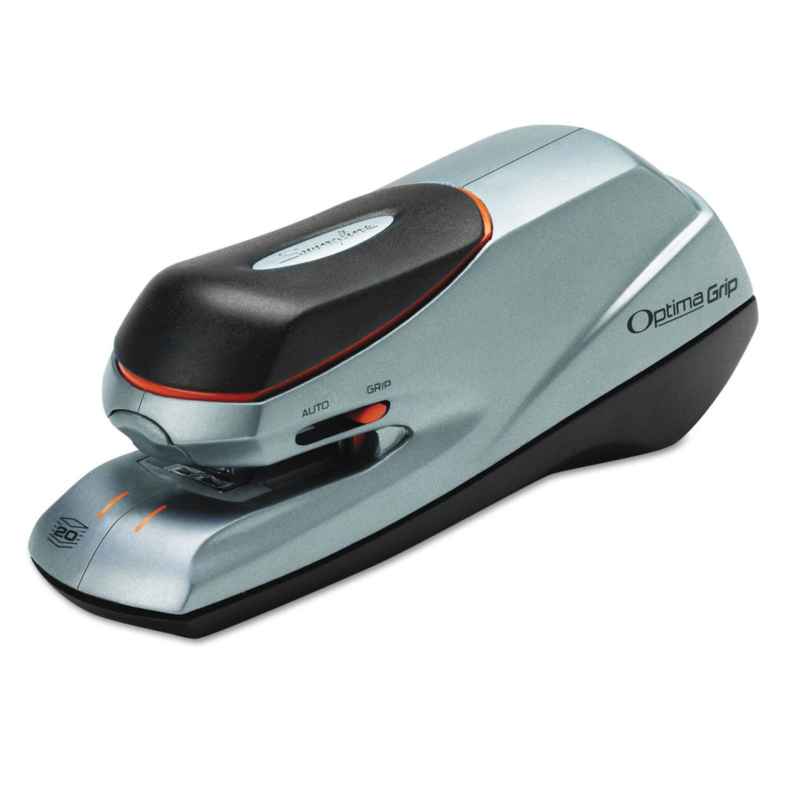 Swingline Electric Stapler, Optima Grip Dual Power, 20 Sheet Capacity, Silver (S7048207)