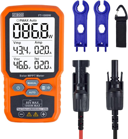 ZIBOO FT-1000W Solar Panel Tester MPPT Meter – Front View