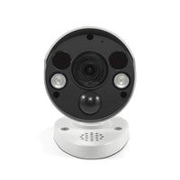 Swann Wired PIR Bullet Security Camera & Spotlight, 4K Ultra HD Surveillance Cam w/Color Night Vision, Indoor/Outdoor, Thermal, Heat & Motion Sensing, 2 Way Talk/Siren, Add NVR w/PoE, SWNHD-887MSFB