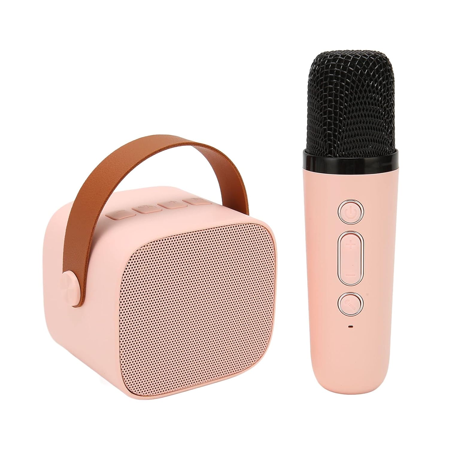 Mini Portable Karaoke Machine, Speaker Mic Set HD Stereo Rechargeable 6 Sound Effects for Kids for Party ()