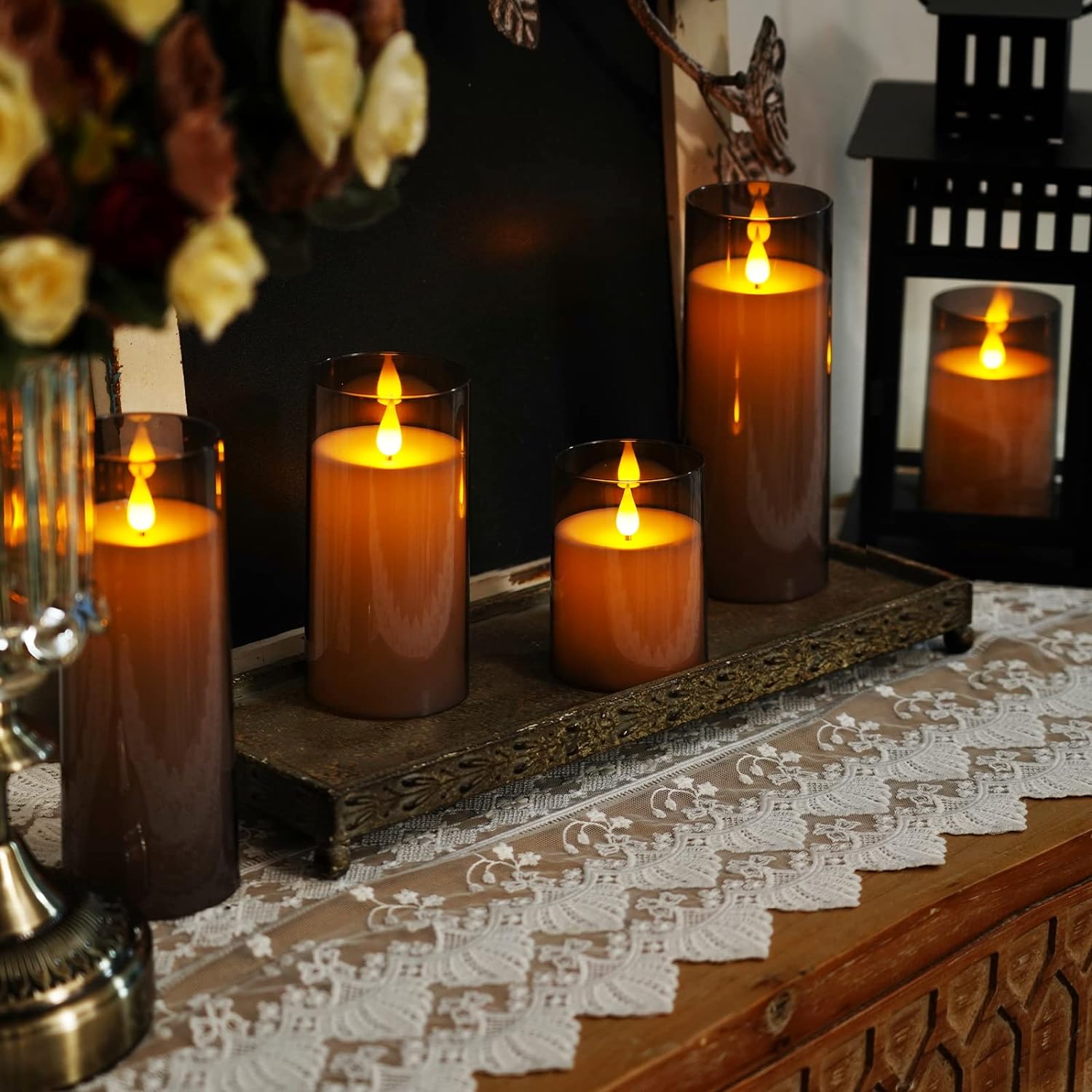 Homemory Flameless Candles Set of 5