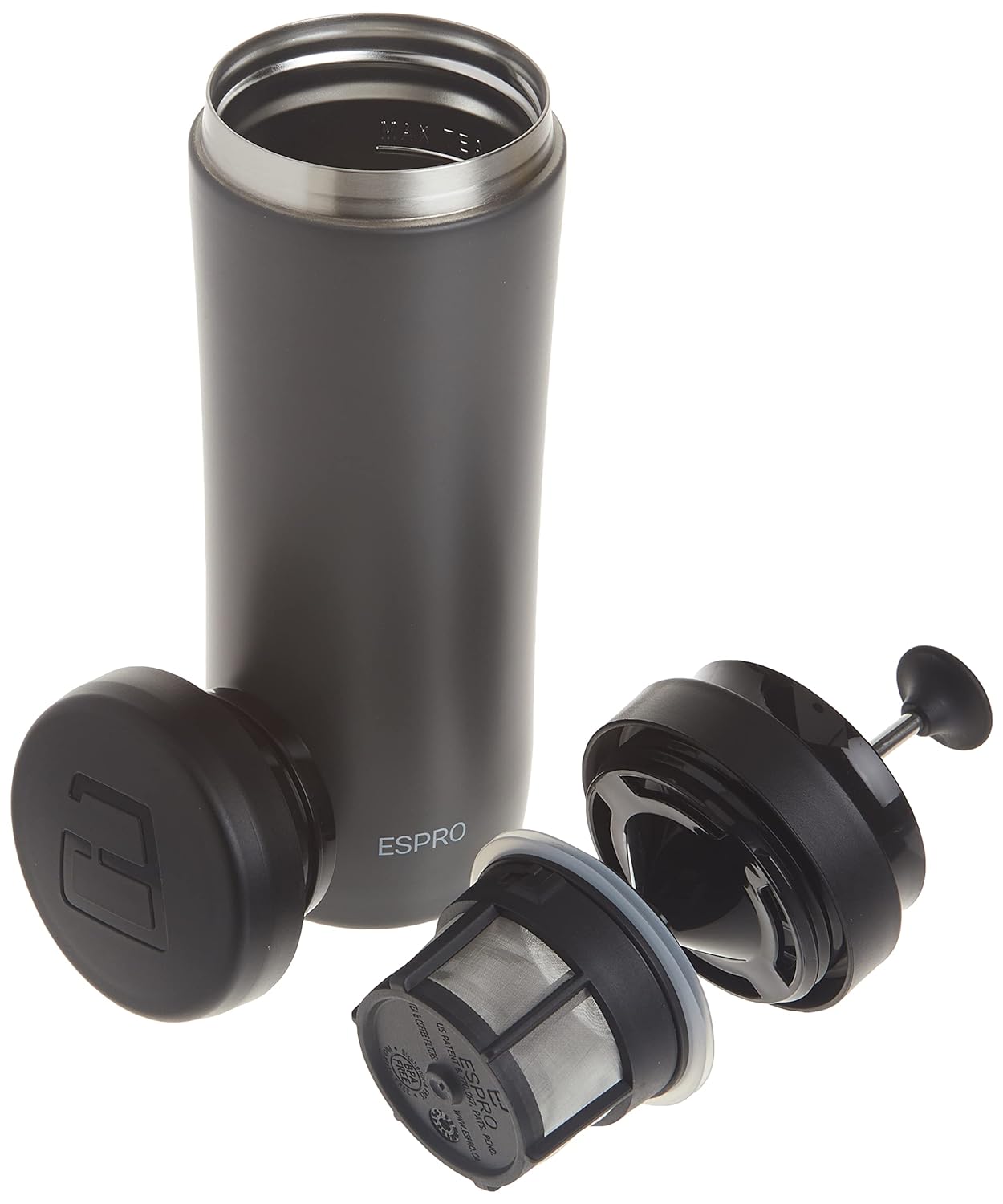 Espro 5012C-17GR 12 Ounce Travel Coffee Press, Gunmetal Grey