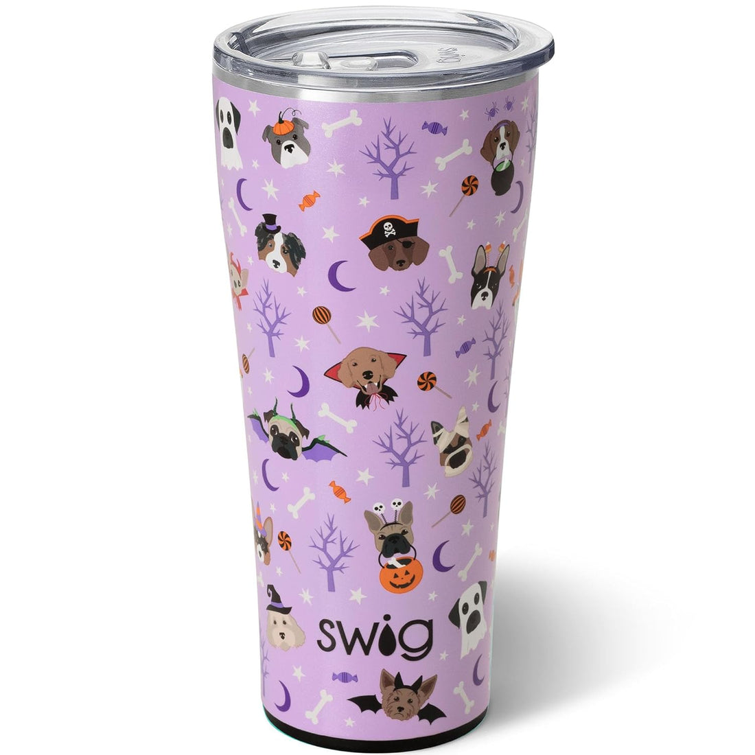 Swig Life XL 32oz Tumbler | Discontinued Prints | Insulated Coffee Tumbler with Lid, Cup Holder Friendly, Dishwasher Safe, Stainless Steel, Extra Large Travel Mugs (Howl-o-ween)