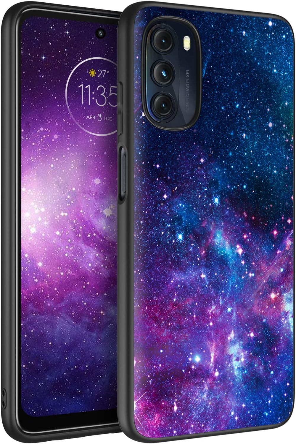 BENTOBEN Moto G 5G 2022 Case, Galaxy Motorola 5G Phone Case, Slim Fit Glow in The Dark Shockproof Drop Protective Hybrid Hard PC Soft TPU Bumper Girl Women Cover for 2022 Moto G 5G Case, Nebula/Galaxy