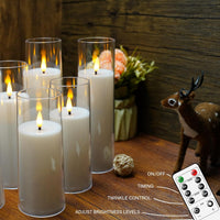 kakoya Flameless Candles Realistic Moving Wick Led Candles (White)