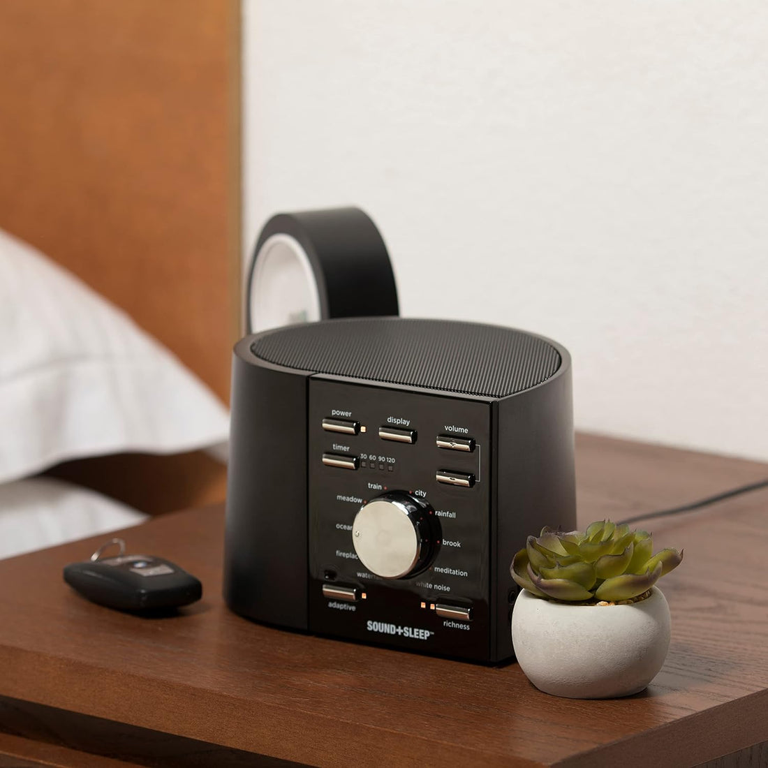 Sound+Sleep High Fidelity Sleep Sound Machine with Real Non-Looping Nature Sounds, Fan Sounds, White Noise, and Adaptive Sound Technology