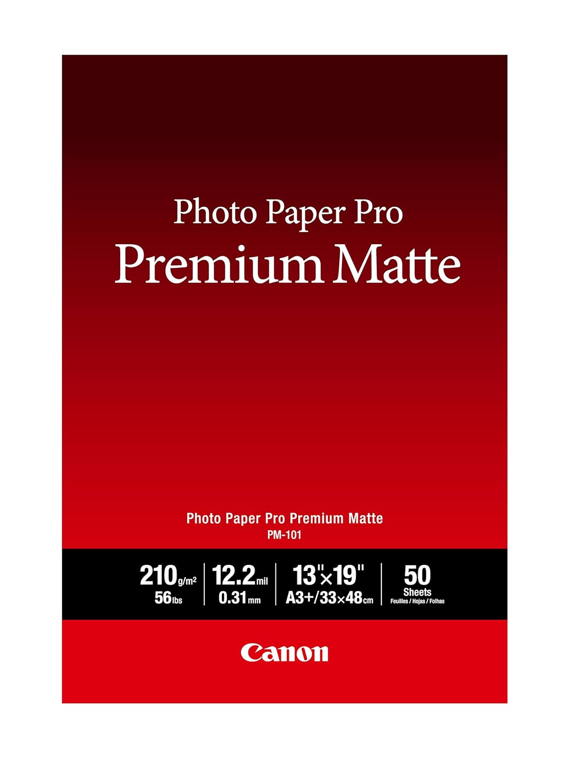 CanonInk Photo Paper Pro Premium Matte 13x19 50 Sheets 8657B010