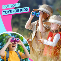 Toys for 3-7 Year Old Girls: LET'S GO! Binoculars for Kids Bird Watching 4 5 6 7 Year Old Girl Boy Christmas Birthday Gifts Outdoor Learning Toy for Kid Ages 4-6 Toddler Gift Stocking Stuffers
