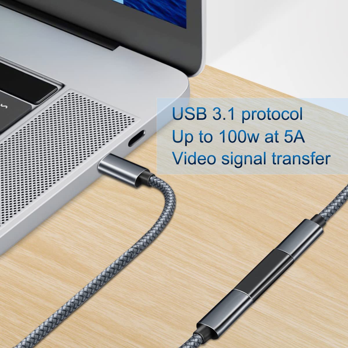 Basesailor USB C Female to Female Adapter 3-Pack,USBC 3.1 10GBps 100W PD Coupler for Connecting Two Type C Cable,Thunderbolt 3 Compatible Extension Connector for USB-C Devices
