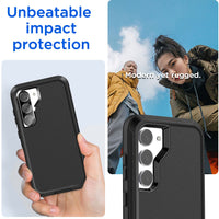 AICase for Samsung Galaxy S23 Case with Screen Protector+Camera Lens, Heavy Duty Drop Protection Full Body Rugged Shockproof/Dust Proof Military Protective Tough Durable for Samsung S23 6.1"