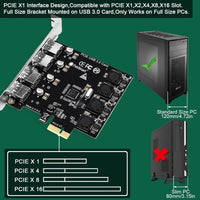 Feb Smart 4 Ports USB 3.0 Super Fast 5Gbps PCI Express(PCIe) Expansion Card for Windows XP