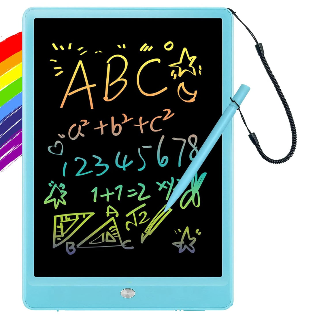 ORSEN LCD Writing Tablet 10 Inch,Colorful Magnetic Doodle Board Drawing Board,Erasable Reusable Writing Pad, Educational Writing Board for Kids and Adults at Home, School and Office(Blue)