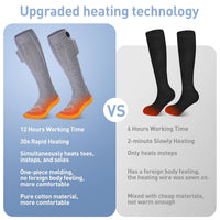 Wototic Heated Socks, 2023 Upgraded Rechargeable with 12Hrs Max Heating Time, Heated Socks for Men Women with Battery, Electric Heated Socks for Outdoors, Hunting, Golf, Camping, Warm Gifts