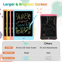 ORSEN LCD Writing Tablet 10 Inch,Colorful Magnetic Doodle Board Drawing Board,Erasable Reusable Writing Pad, Educational Writing Board for Kids and Adults at Home, School and Office(Blue)