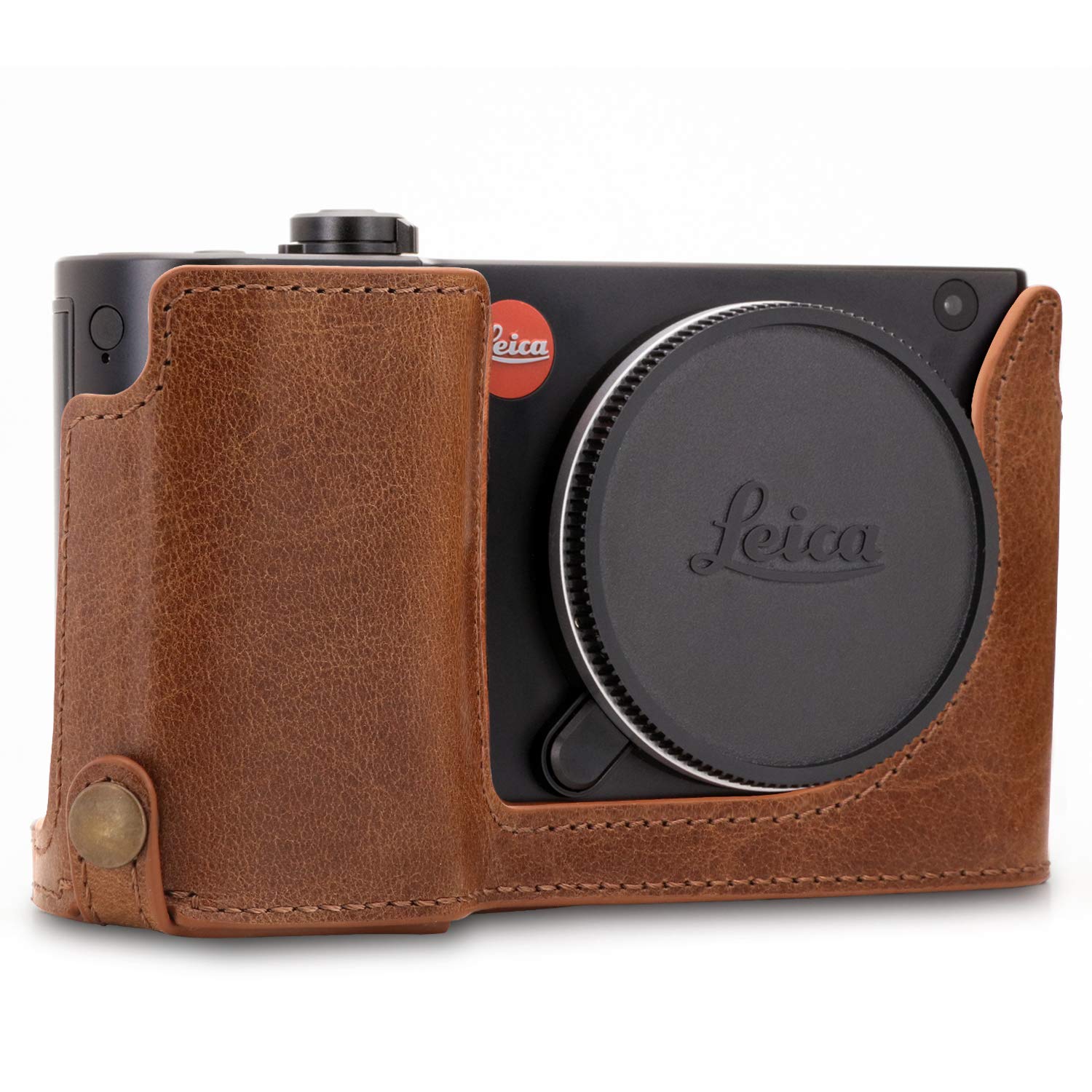 MegaGear Ever Ready Genuine Leather Camera Half Case Compatible with Leica TL2, TL