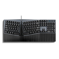 Perixx PERIBOARD-535BR Wired Ergonomic Mechanical Split Keyboard - Low-Profile Brown Tactile Switches - Programmable Feature with 4 Macro Keys - Compatible with Windows and Mac OS X - US English