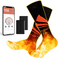 Heated Socks, 5000mAh Rechargeable Upgraded Battery Socks, Foot Warmer with APP Remote Control and 4 Heating Settings, Electric Sock for Men Women Winter Outdoor Skiing Hiking