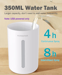 XRH-019 Small Humidifier for Bedroom (White)