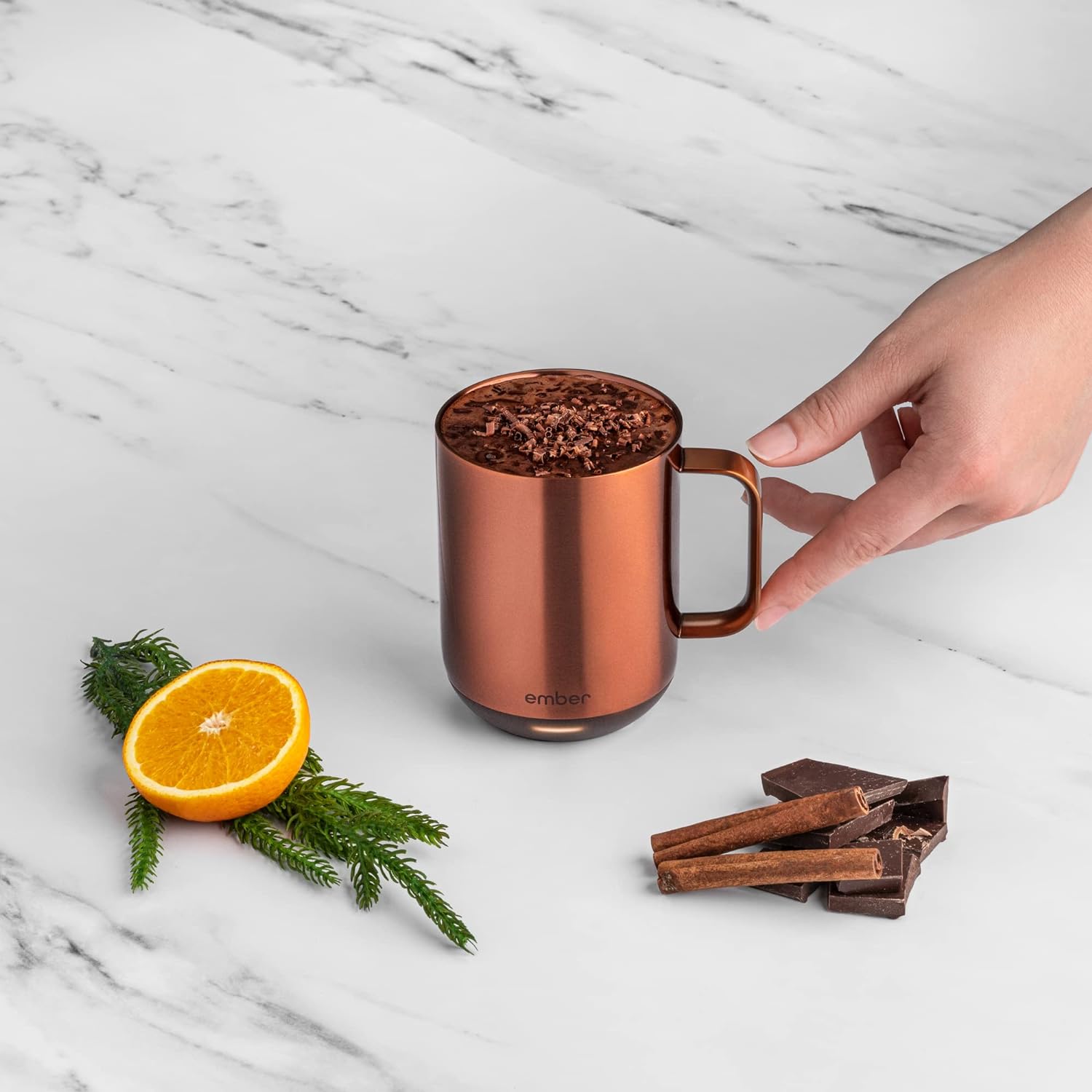 Ember Temperature Control Smart Mug 2, 14 Oz, App-Controlled Heated Coffee Mug with 80 Min Battery Life and Improved Design, Copper