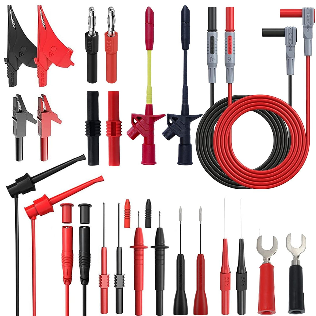25PCS Silicone Multimeter Test Leads Kit