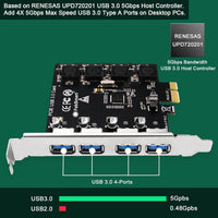 Feb Smart 4 Ports USB 3.0 Super Fast 5Gbps PCI Express(PCIe) Expansion Card for Windows XP