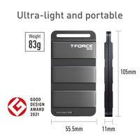 TEAMGROUP T-Force M200 Portable SSD 4TB USB3.2 Gen2x2 Type-C Read/Write 2000MB/s Compatible with PS5 & Xbox & Chrome OS (T8FED9004T0C102)